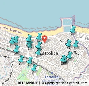 Mappa Via Guglielmo Marconi, 47841 Cattolica RN, Italia (0.561)