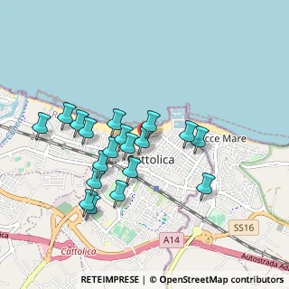 Mappa Via Risorgimento, 47841 Cattolica RN, Italia (0.87)