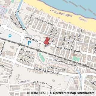 Mappa Via del Prete, 123, 47841 Cattolica, Rimini (Emilia Romagna)