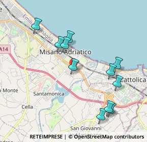 Mappa Via Michelangelo, 47843 Misano Adriatico RN, Italia (2.10545)