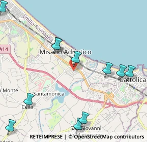 Mappa Via Michelangelo, 47843 Misano Adriatico RN, Italia (2.73)