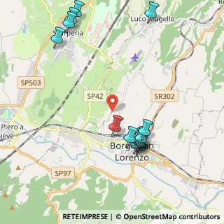 Mappa Via Enrico Fermi, 50032 Borgo San Lorenzo FI, Italia (2.39214)