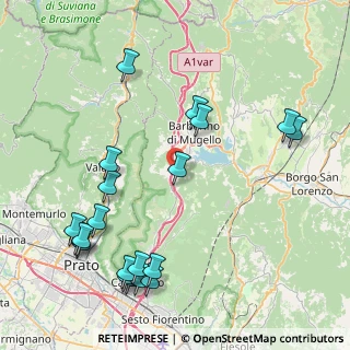 Mappa Via della Mulinaccia, 50031 Barberino di Mugello FI, Italia (10.463)