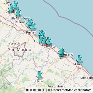 Mappa Via Tevere, 47841 Cattolica RN, Italia (16.842)