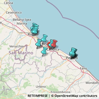 Mappa Via Tevere, 47841 Cattolica RN, Italia (12.31)