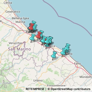 Mappa Via Tevere, 47841 Cattolica RN, Italia (10.4105)