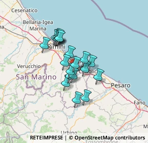 Mappa Via Costa, 47843 Misano Adriatico RN, Italia (9.4735)