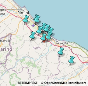 Mappa Via Costa, 47843 Misano Adriatico RN, Italia (5.3025)