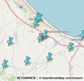 Mappa Via Costa, 47843 Misano Adriatico RN, Italia (4.50545)