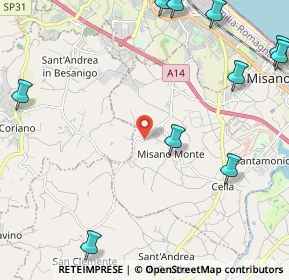 Mappa Via S. Clemente, 47843 Misano Adriatico RN, Italia (3.31273)