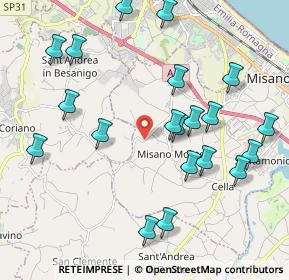 Mappa Via S. Clemente, 47843 Misano Adriatico RN, Italia (2.295)