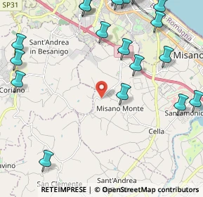 Mappa Via S. Clemente, 47843 Misano Adriatico RN, Italia (3.0935)