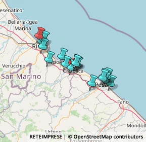 Mappa Via m.d'azeglio, 47841 Cattolica RN, Italia (10.92833)