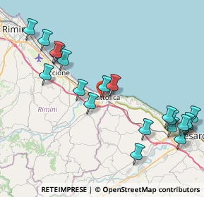 Mappa Cattolica, 47841 Cattolica RN, Italia (9.8345)