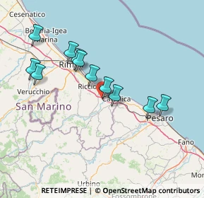 Mappa Via Santa Monica, 47843 Santa Monica-Cella RN, Italia (14.05182)
