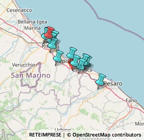 Mappa Via Santa Monica, 47843 Santa Monica-Cella RN, Italia (9.53571)