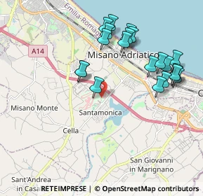 Mappa Via Santa Monica, 47843 Santa Monica-Cella RN, Italia (2.108)