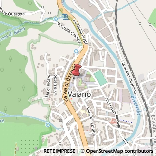 Mappa Via Giulio Braga, 189, 59021 Vaiano, Prato (Toscana)
