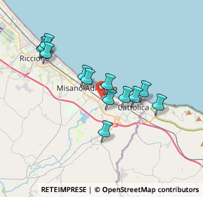 Mappa Via Amerigo Vespucci, 47843 Misano Adriatico RN, Italia (3.24385)