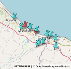 Mappa Via Nelson, 47843 Misano Adriatico RN, Italia (3.21083)