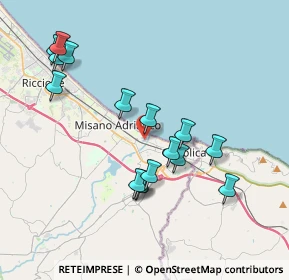 Mappa Via Nelson, 47843 Misano Adriatico RN, Italia (3.85625)