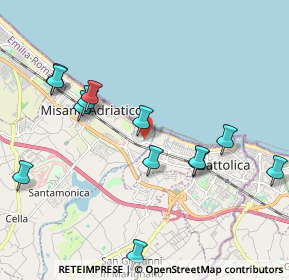 Mappa Via Nelson, 47843 Misano Adriatico RN, Italia (2.23462)