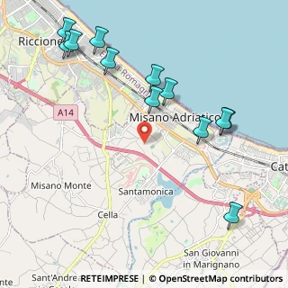 Mappa 47843 Misano Adriatico RN, Italia (2.51833)