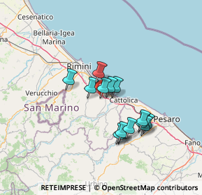 Mappa Via Dalla Chiesa, 47843 Misano Adriatico RN, Italia (11.25357)