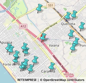 Mappa Autostrada Azzurra, 55047 Forte dei Marmi LU, Italia (1.422)