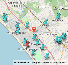 Mappa Autostrada Azzurra, 55047 Forte dei Marmi LU, Italia (2.559)