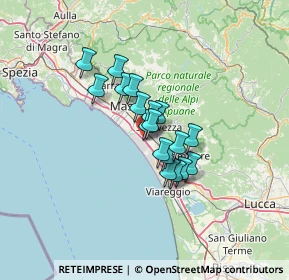 Mappa Autostrada Azzurra, 55047 Forte dei Marmi LU, Italia (8.74056)