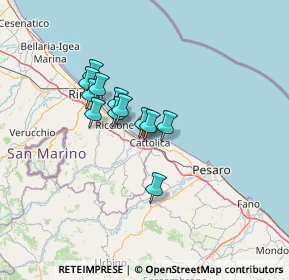 Mappa Via Facchini, 47841 Cattolica RN, Italia (9.5775)