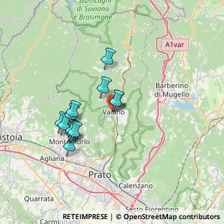 Mappa Via di Ricavo, 59021 Vaiano PO, Italia (6.36667)