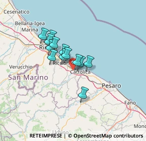 Mappa Via Tintoretto, 47843 Misano Adriatico RN, Italia (9.50615)