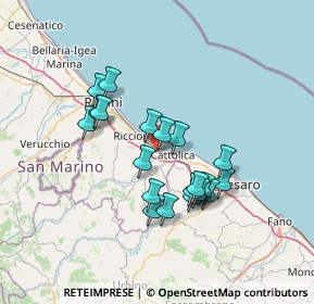 Mappa Via Tintoretto, 47843 Misano Adriatico RN, Italia (12.0815)