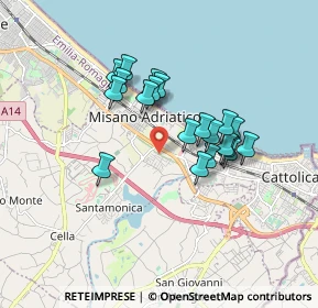 Mappa Via Tintoretto, 47843 Misano Adriatico RN, Italia (1.449)