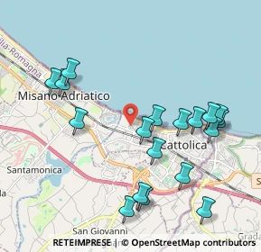 Mappa Via Gran Bretagna, 47841 Cattolica RN, Italia (2.19222)