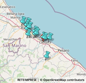 Mappa Via Gran Bretagna, 47841 Cattolica RN, Italia (10.18692)