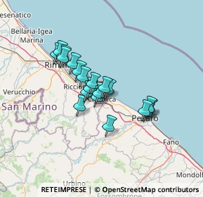 Mappa Via Milazzo, 47841 Cattolica RN, Italia (10.0755)