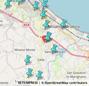 Mappa Via Enzo Ferrari, 47843 Misano Adriatico RN, Italia (2.84647)