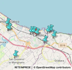 Mappa Via Giovanni Pascoli, 47841 Cattolica RN, Italia (1.84182)