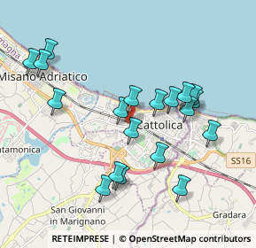 Mappa Via Masaniello, 47841 Cattolica RN, Italia (1.93474)