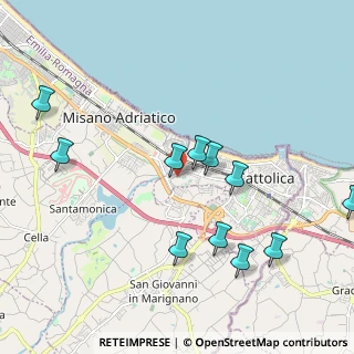 Mappa Via Marvelli, 47841 Cattolica RN, Italia (2.22182)