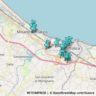 Mappa Via Marvelli, 47841 Cattolica RN, Italia (1.51375)
