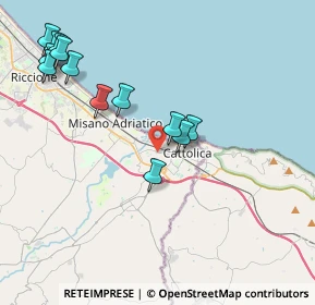 Mappa Via E. Romagna, 47841 Cattolica RN, Italia (4.49923)