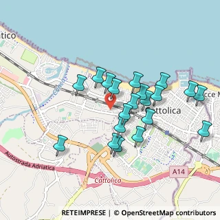 Mappa Via Gaetano Donizetti, 47841 Cattolica RN, Italia (0.854)