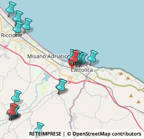 Mappa Via Gaetano Donizetti, 47841 Cattolica RN, Italia (5.36684)