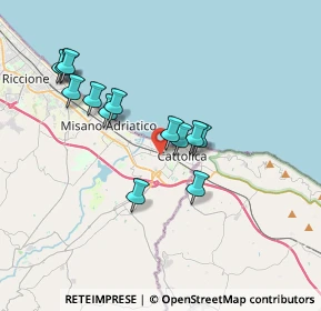 Mappa Via Gaetano Donizetti, 47841 Cattolica RN, Italia (3.38231)