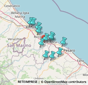 Mappa Via Gilles Villeneuve, 47843 Santa Monica-Cella RN, Italia (9.59917)