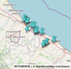 Mappa Via Gilles Villeneuve, 47843 Santa Monica-Cella RN, Italia (9.74412)